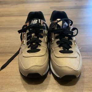 New Balance 574 Sneakers with Rose Gold